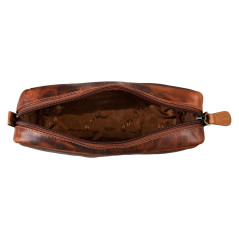 STILORD 'Spencer' Trousse en Cuir Vintage - Pochette à Fermeture Éclair - Organisateur Étui à Stylos - Cuir Véritable, Couleur:K