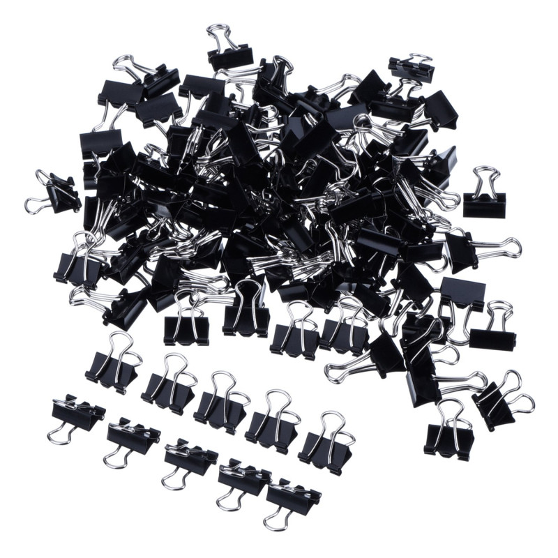 Mini Pinces à Dessin de Papier Binder Clips en métal, 2 * 60 Pièces (15mm)