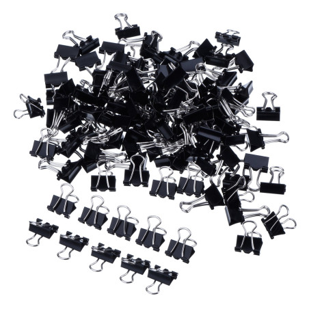 Mini Pinces à Dessin de Papier Binder Clips en métal, 2 * 60 Pièces (15mm)