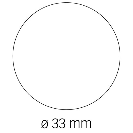APLI Kids 17865 - Gommettes jaunes rondes géantes XL diamètre 33 mm
