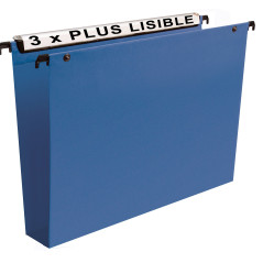 Esselte VGM VisioPlus PP - Dossiers Suspendus A4 Verticaux, Capacité 550 Feuilles, Fond 50 mm, Entraxe 330 mm, Porte-Étiquette X