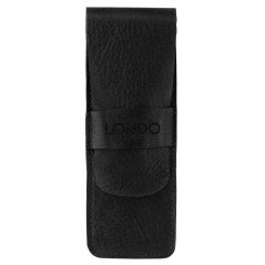 Londo Étui en Cuir Véritable pour Stylos et Crayons avec Fermeture – Trousse à Stylos, Pochette de Fournitures de Bureau et Voya