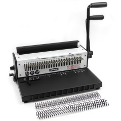 RAYSON Relieuse Spirale Métallique, Relier 130 Feuilles, Capacité de perforation de 15 Feuilles, 34 Trous, Pas de 3:1, TD-1500B3