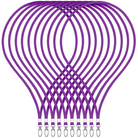 WEBBOMB 10 pièces lanière 360° sangle de cou Élégants et brillant avec mousqueton pour cartes d'accès porte-badge bureau carte