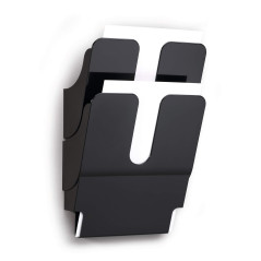 DURABLE - Porte-document mural FLEXIPLUS 2 - Format A4 portrait - Pour la présentation de documents - 1 kit - Noir - 1709008060