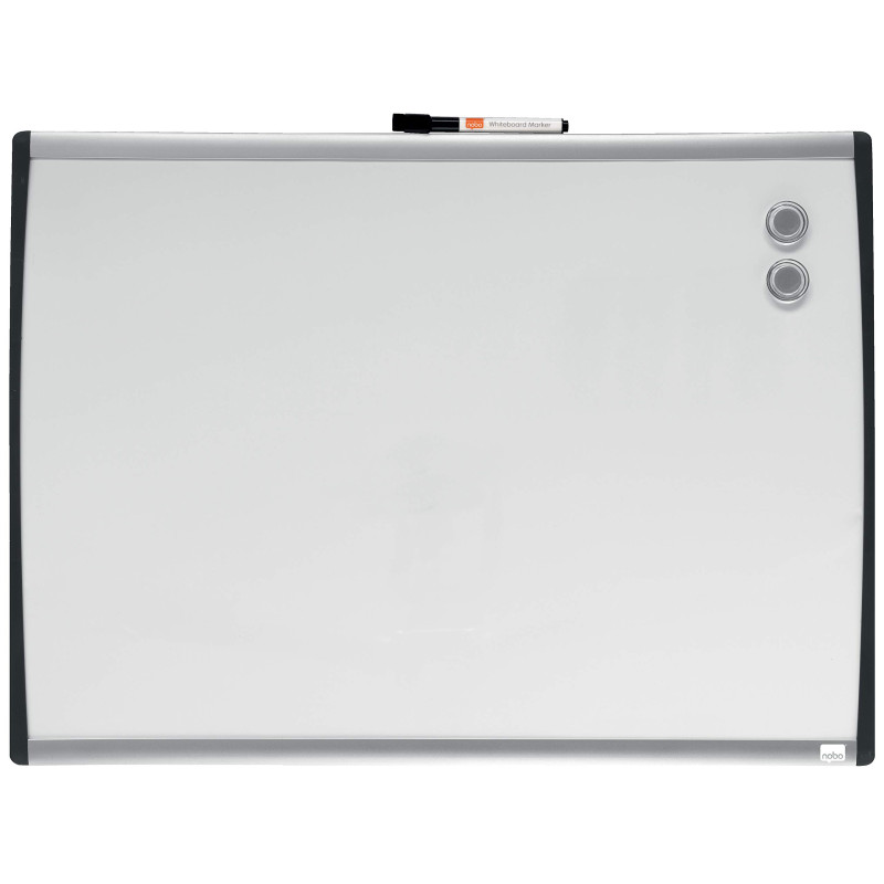 Nobo - Mini Tableau Blanc Magnétique Mural avec Cadre Incurvé, Marqueur Aimants et Kit de Fixation Murale Inclus, Maison/Bureau, Nobo - Mini Tableau Blanc Magnétique Mural avec Cadre Incurvé, Marqueur Aimants et Kit de Fixation Murale Inclus, Maison/Bureau,