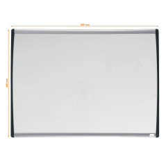 Nobo - Mini Tableau Blanc Magnétique Mural avec Cadre Incurvé, Marqueur Aimants et Kit de Fixation Murale Inclus, Maison/Bureau,