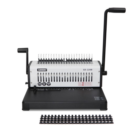 RAYSON Relieuse Spirale Plastique, 21 Trous, Capacité de perforation de 22 feuilles, Capacité de reliure jusqu'à 400 feuilles, S