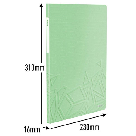 Leitz Reliure Protège-Documents A4, 40 Pochettes, Capacité 80 Feuilles, Pochettes Transparentes, Vert, Urban Chic, 46 140 050