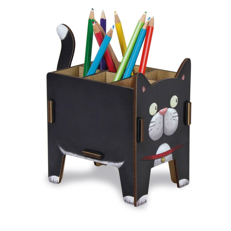 Werkhaus Design + Produktions GmbH Pot à crayons Motif chat 12,5 x 10 x 13 cm WE 7113_SML Noir Werkhaus Design + Produktions GmbH Pot à crayons Motif chat 12,5 x 10 x 13 cm WE 7113_SML Noir