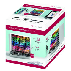 Organiseur de bureau Tombow (vide) - Rangement pratique pour les feutres Tombow ABT Dual Brush Pens et ABT PRO - Espace pour 108