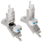 HB-DIGITAL 1x Connecteur Réseau RJ45 CAT 8 Sans Outil Métalliques Blindés pour Câble Ethernet 40 Gbit/s AWG 22-26 STP 50μ contac