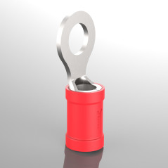 Cosse à œillet AUPROTEC de 0,5 à 6,0 mm², diamètre du trou de M3 à M12, connecteur de câble PVC RV en cuivre étamé et en partie