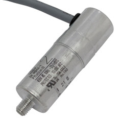 Lumonic Condensateur Moteur MKP-500 2-C | 2µF 470V 25x75mm | Boîtier Métallique | Cylindrique