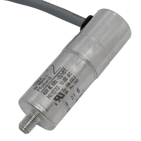 Lumonic Condensateur Moteur MKP-500 2-C | 2µF 470V 25x75mm | Boîtier Métallique | Cylindrique
