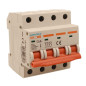 Interrupteur magnétothermique triphasé, MCB 380 V 4P 25 A C25, courbe C 6 kA, 4 modules DIN Interrupteur magnétothermique triphasé, MCB 380 V 4P 25 A C25, courbe C 6 kA, 4 modules DIN