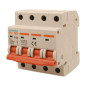 Interrupteur magnétothermique triphasé, MCB 380 V 4P 25 A C25, courbe C 6 kA, 4 modules DIN Interrupteur magnétothermique triphasé, MCB 380 V 4P 25 A C25, courbe C 6 kA, 4 modules DIN