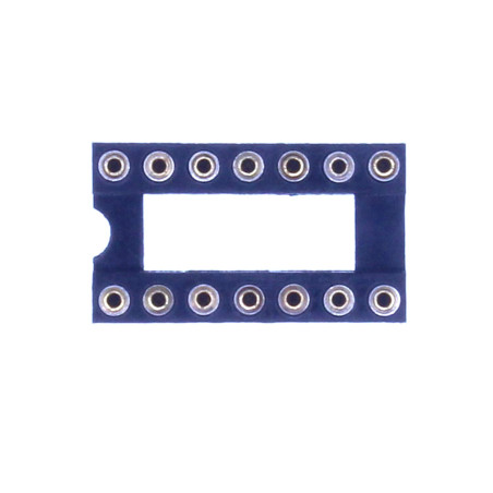 HUABAN 5 pièce DIP-14 DIP14 Type de soudure d'adaptateur de prise d'essai d'IC de largeur 10mm de lancement de broche ronde 2.54