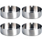 PIQIUQIU 4 Pièces Cendrier en Acier Inoxydable 10cm de Diamètre Cendrier Coupe-Vent Base de Cendrier de Table Moderne pour Burea PIQIUQIU 4 Pièces Cendrier en Acier Inoxydable 10cm de Diamètre Cendrier Coupe-Vent Base de Cendrier de Table Moderne pour Burea