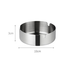 PIQIUQIU 4 Pièces Cendrier en Acier Inoxydable 10cm de Diamètre Cendrier Coupe-Vent Base de Cendrier de Table Moderne pour Burea
