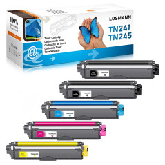 LOSMANN 5x Cartouche de Toner Compatible Remplacement pour Brother TN-241 TN-245 pour DCP-9020CDW DCP-9015CDW HL-3140CW HL-3150C