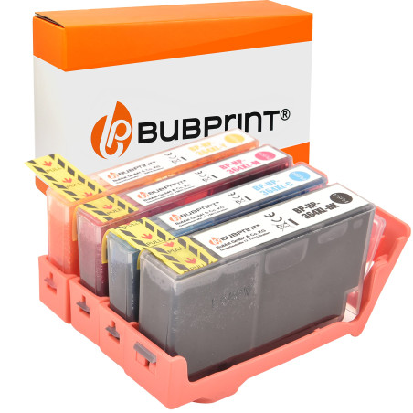 Bubprint 4 Cartouches d'encre Compatible pour HP 364 XL 364XL pour DeskJet 3070A 3520 OfficeJet 4620 4622 PhotoSmart 5510 5520 5