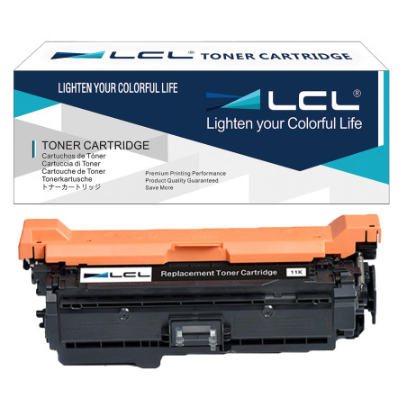 LCL Cartouche de Toner Remanufacturée 507X 507A CE400X CE400A 11000pages (1 Noir) Remplacement pour HP LaserJet Enterprise 500 C