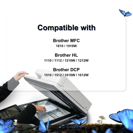 LOSMANN Toner Compatible pour Brother TN1050 TN-1050 pour Brother DCP-1510 1510E 1512 1512A 1512E 1601 1610W 1612 1612W 1616NW H