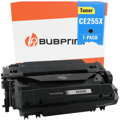 Bubprint Cartouche de Toner Compatible pour HP 55X CE255X pour LaserJet P3010 P3011 P3015 P3015DN P3015N P3015X Pro MFP M521dn M