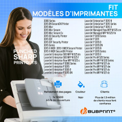 Bubprint Cartouche de Toner Compatible pour HP 55X CE255X pour LaserJet P3010 P3011 P3015 P3015DN P3015N P3015X Pro MFP M521dn M