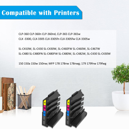 2 Paquet Cartouches de Toner Usé Compatibles CLT-W406/SEE W406 SU426A 5KZ38A pour CLP-360 CLP-360nd CLP-365 CLX-3305 CLX-3300 Xp