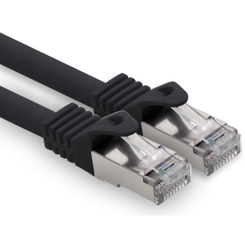freiwerk 10 m - noir - 1 pièce câble réseau CAT.7 câble de raccordement Ethernet Lan S-FTP LSZH PIMF 10GB s prise RJ45 Cat6a freiwerk 10 m - noir - 1 pièce câble réseau CAT.7 câble de raccordement Ethernet Lan S-FTP LSZH PIMF 10GB s prise RJ45 Cat6a