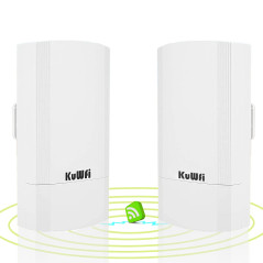 KuWFi 900Mbps Point d'Accès Extérieur, Repeteur Wifi Pont / CPE sans fil Point à Point intérieur et Extérieur, prend en charge u