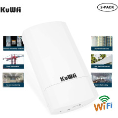 KuWFi 900Mbps Point d'Accès Extérieur, Repeteur Wifi Pont / CPE sans fil Point à Point intérieur et Extérieur, prend en charge u