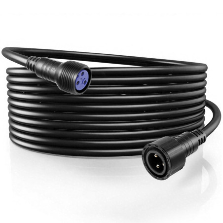 5m 2.5mm2 Câble Alimentation IP65 Fil de Câble étanche avec Connecteurs 3 Broches Mâles et Femelles, Waterproof Power Extension