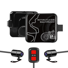 VSYSTO Dashcam Moto, Grand Angle de 130° Caméra de Moto Avant et Arriere 1080P, Camera Velo étanche, WiFi Dash Cam Moto avec Vis