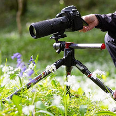 Manfrotto Befree GT XPRO Trépied Aluminium, Rotule Ball Centrée 496, Fermeture Twist, Colonne 90°, Plateau 200PL-PRO, pour Refle