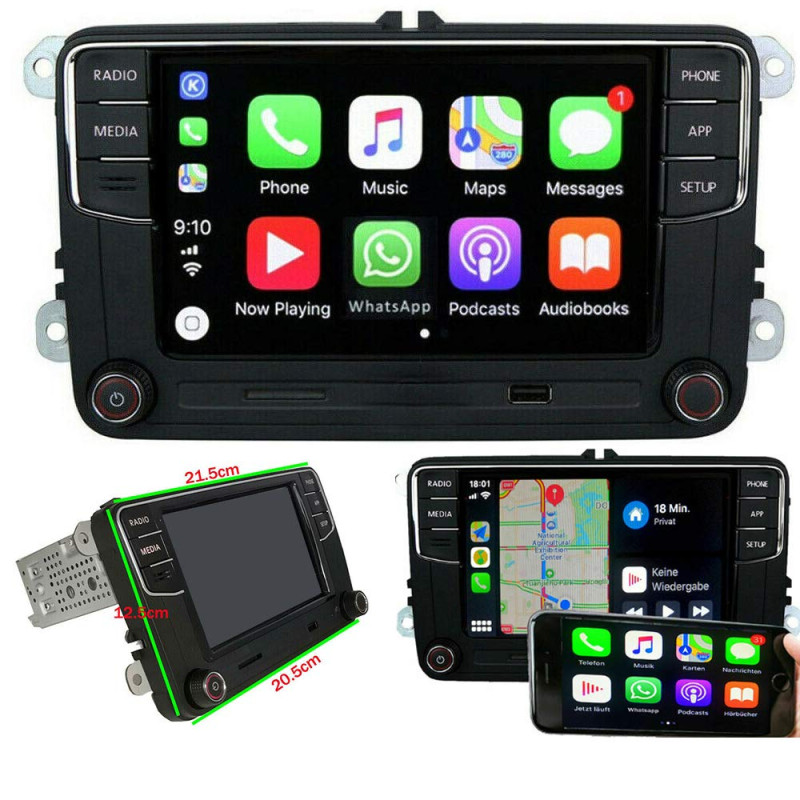 SCUMAXCON Autoradio RCD360 RCD330 Carplay 6.5" Bluetooth RVC USB pour VW Golf 5 6 Caddy EOS CC Polo SCUMAXCON Autoradio RCD360 RCD330 Carplay 6.5" Bluetooth RVC USB pour VW Golf 5 6 Caddy EOS CC Polo