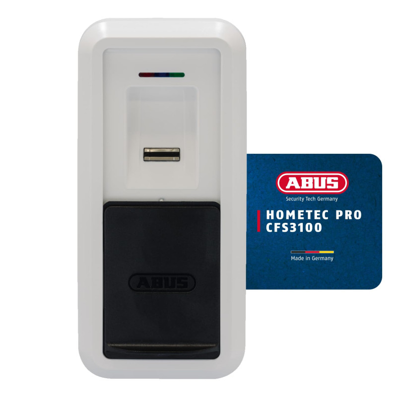 ABUS Scanner d'empreintes digitales HomeTec Pro Bluetooth CFS3100 - pour ouvrir la porte d'entrée - avec capot - pour le moteur ABUS Scanner d'empreintes digitales HomeTec Pro Bluetooth CFS3100 - pour ouvrir la porte d'entrée - avec capot - pour le moteur