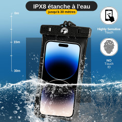 Backpacker's Journey Set de Housse étanche pour téléphone Portable et de Poche Ventrale. Housse pour téléphone Portable avec Deu