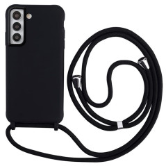 Keteen Collier pour Samsung Galaxy S21 FE Coque Silicone Liquide Bumper Housse Galaxy S21 FE Lanière avec Cordon Réglable Longue
