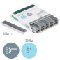 Leitz Softpress Agrafes S1 Galvanisé, Boîte de 2500 Agrafes, 54970000