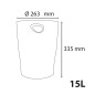 Exacompta - Réf. 45331D - 1 corbeille à papier avec poignées ECOBIN Skandi - Grande capacité 15 litres - Dimensions 26,3 x 26,3 Exacompta - Réf. 45331D - 1 corbeille à papier avec poignées ECOBIN Skandi - Grande capacité 15 litres - Dimensions 26,3 x 26,3