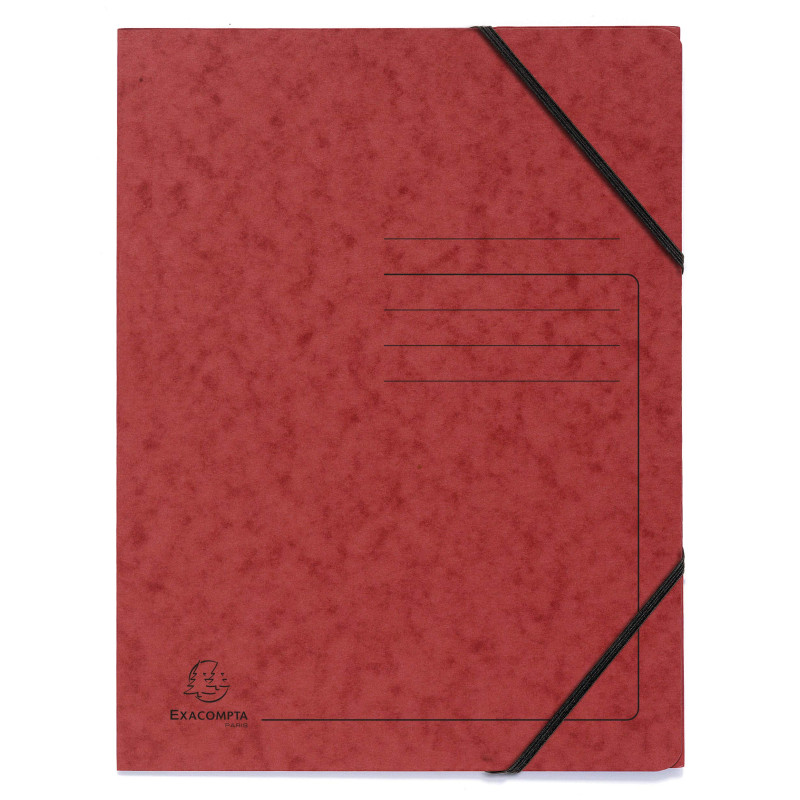 Exacompta - Réf. 555415E - Paquet de 5 chemises à élastiques sans rabat imprimées - pochettes en carte lustrée 355 g/m² - dimens Exacompta - Réf. 555415E - Paquet de 5 chemises à élastiques sans rabat imprimées - pochettes en carte lustrée 355 g/m² - dimens