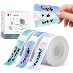 Phomemo D30 Étiquettes Adhésives pour l’Organisation et le Classement de Documents – Compatibles avec les Imprimantes Thermiques