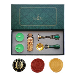 Tampon de cire pour lettres O, AMTOL Kit de tampon de cire de style européen, Tampon de cire vintage personnalisé pour lettres, 