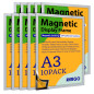 VAIIGO A3 Cadre Magnétique, Cadre d'information, Autocollant de Fermeture magnétique pour Documents, Photos, Sachet (Argent, A3/