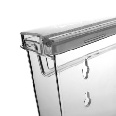 TAYMAR porte-brochures DIN A5, boîte à brochures avec couvercle, résistant aux intempéries (convient également pour l'extérieur)
