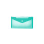 HERMA 20041 Porte-documents DIN long transparent turquoise - Petites pochettes transparentes avec bouton pression - Enveloppe en