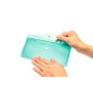 HERMA 20041 Porte-documents DIN long transparent turquoise - Petites pochettes transparentes avec bouton pression - Enveloppe en